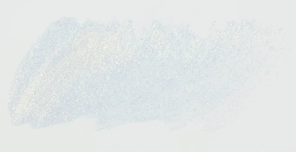 Mancha Tinta Branca Sparkle Isolado Fundo Branco Vista Perto — Fotografia de Stock