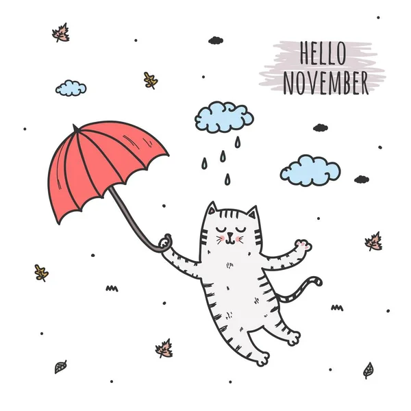 Hallo ovember vektor illustration Stockillustration