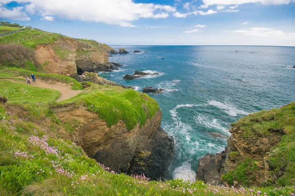 トカゲ半島 コーンウォール イギリスの美しい劇的な海岸線 — ストック写真