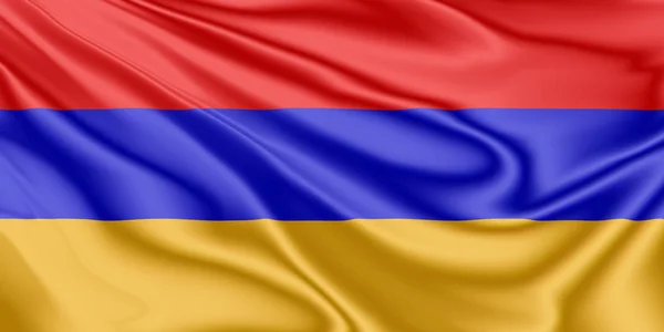 Flag of Armenia fluttering in the wind — Stock Photo, Image