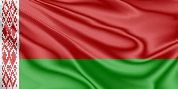 Flag of Belarus fluttering in the wind — Stock Photo, Image