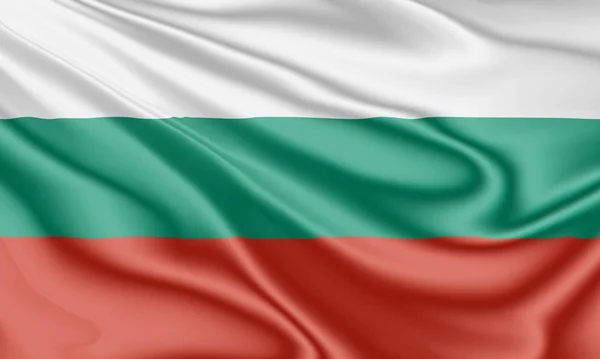 Flag of Bulgaria fluttering in the wind — Stock Photo, Image