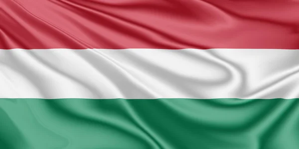 Flag of Hungary fluttering in the wind — Stock Photo, Image