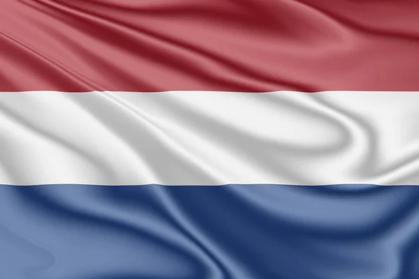 Netherlands flag fluttering in the wind — Stock Photo, Image