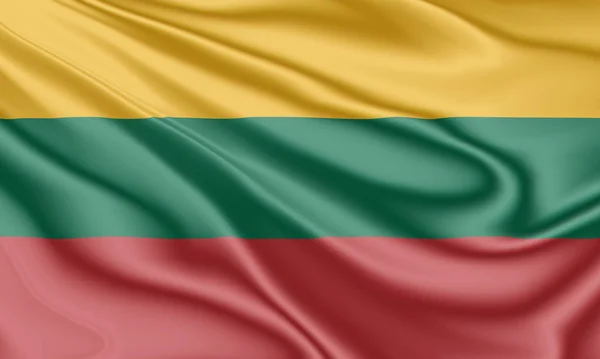 Flag of Lithuania fluttering in the wind — Stock Photo, Image