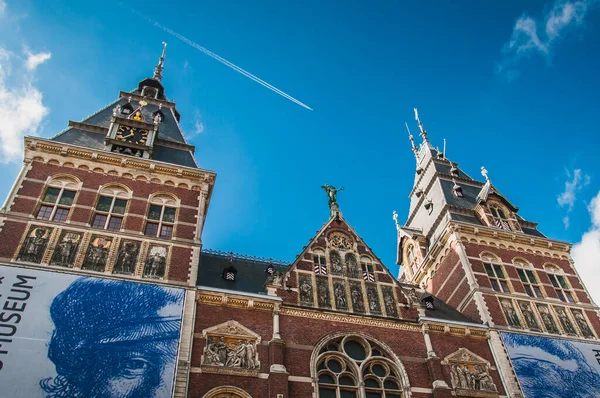 Rijkmuseum Seus Jardins Seus Arredores Amsterdã Holanda — Fotografia de Stock