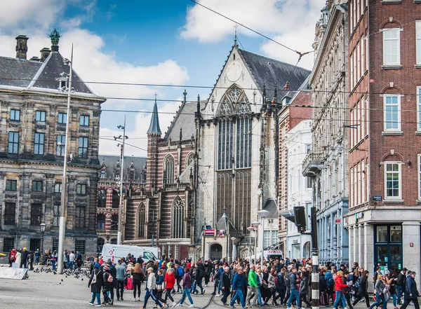 Piazza Dam Amsterdam Nei Paesi Bassi — Foto Stock