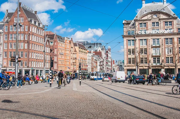 Dam Platz Amsterdam Den Niederlanden lizenzfreie Stockfotos