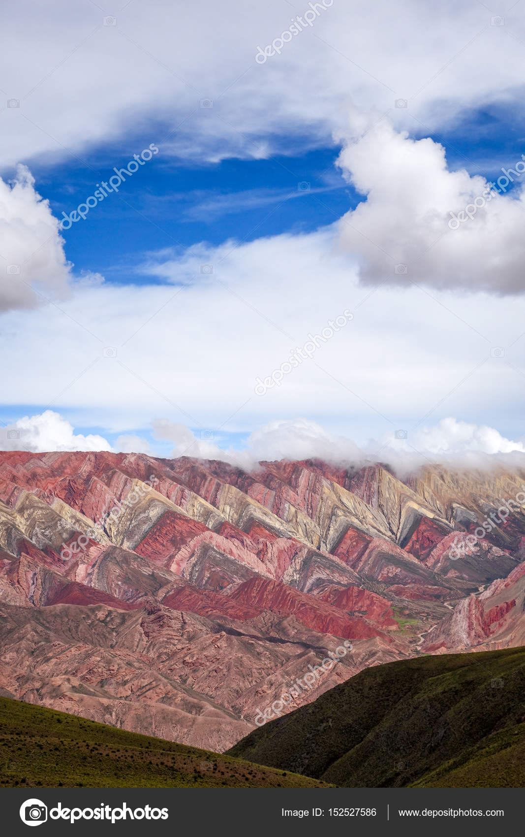 Serranias Del Hornocal Colorate Montagne Argentina Foto