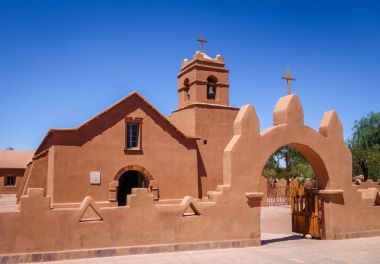 Kilisede San Pedro de Atacama, Chile
