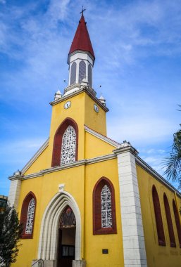 Papeete city Cathedral, Tahiti island clipart