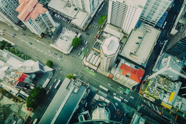 Edifícios Auckland vista aérea, Nova Zelândia — Fotografia de Stock