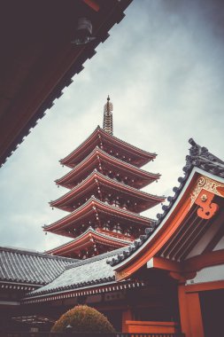 Pagoda Senso-ji Tapınağı, Tokyo, Japonya