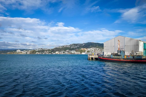 Wellington λιμάνι αποβάθρες, Νέα Ζηλανδία — Φωτογραφία Αρχείου