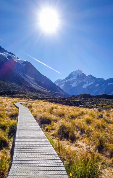 Hooker Valley Track, Aoraki Mount Cook, Nieuw-Zeeland — Stockfoto