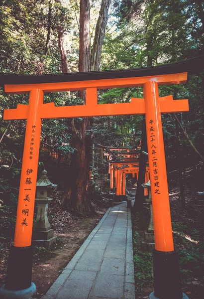 Fushimi Inari-Taisha Torii, Kyoto, Japan — Stockfoto