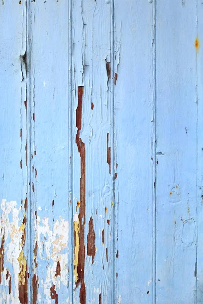 Gammal trä ombord målade blå — Stockfoto