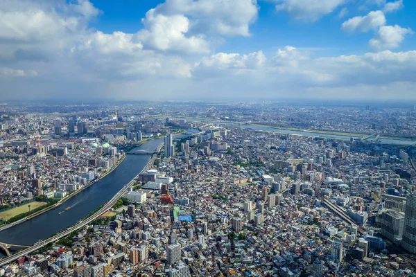 日本東京市スカイライン撮 — ストック写真