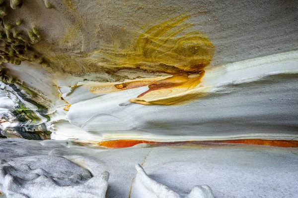 Bondi Beach coastal cliffs detail, Sydney, Australia Стоковое Изображение