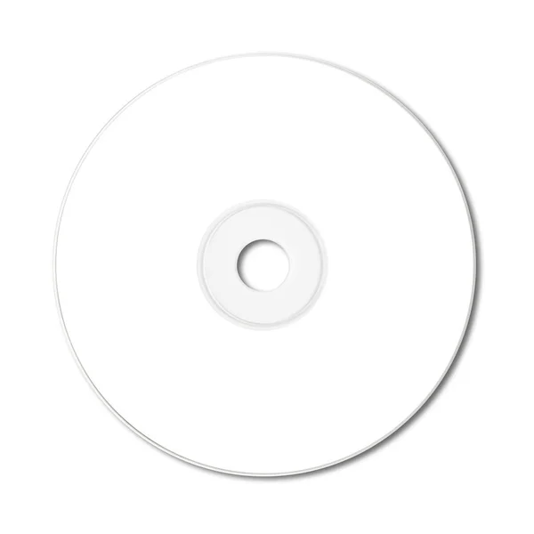 Білий CD - шаблон макету DVD ізольовано — стокове фото