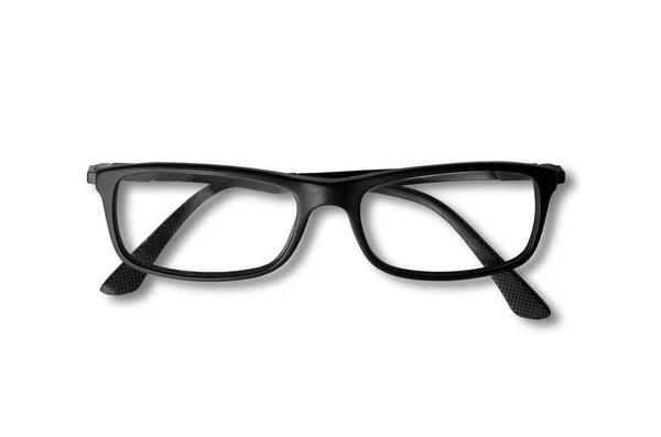 Lunettes noires isolées sur blanc — Photo