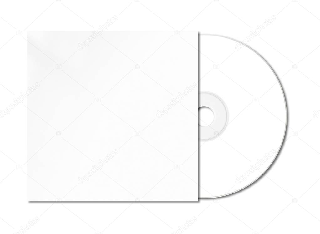 White CD - DVD mockup template isolated