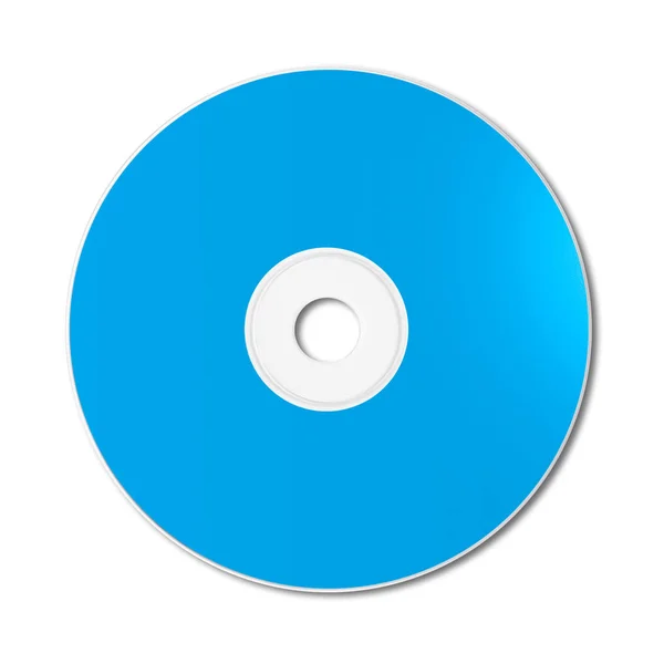 Blue CD - Modelo de mockup de DVD isolado em branco — Fotografia de Stock