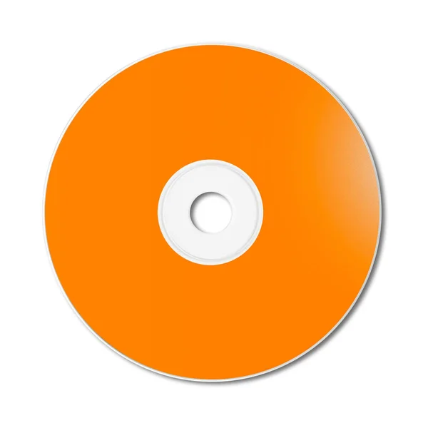 Orange Cd - Dvd driva med mallen isolerad på vit — Stockfoto