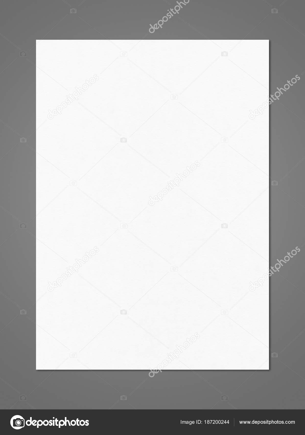 Blank White A4 paper sheet mockup template Stock Photo by ©daboost 187200244