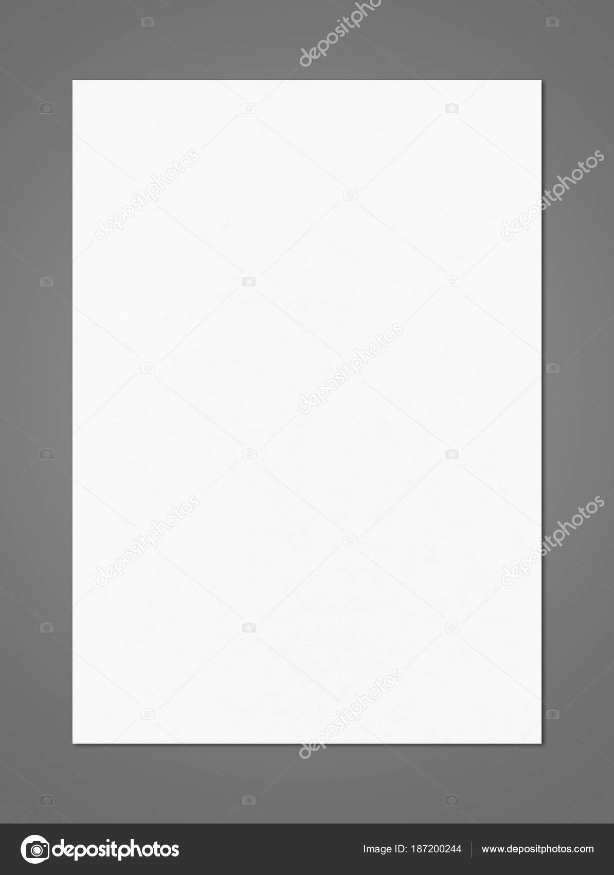 Blank White A4 paper sheet mockup template Stock Photo