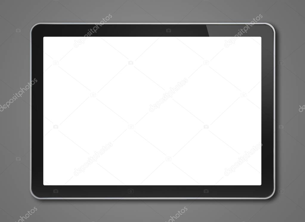 Digital tablet pc, smartphone template isolated on dark grey