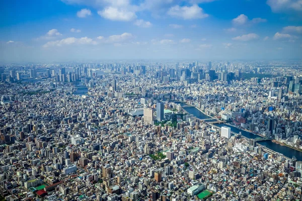 Vista aérea del horizonte de la ciudad de Tokio, Japón —  Fotos de Stock