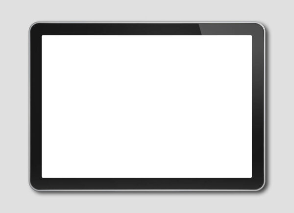 Digital tablet pc, smartphone template isolated on grey
