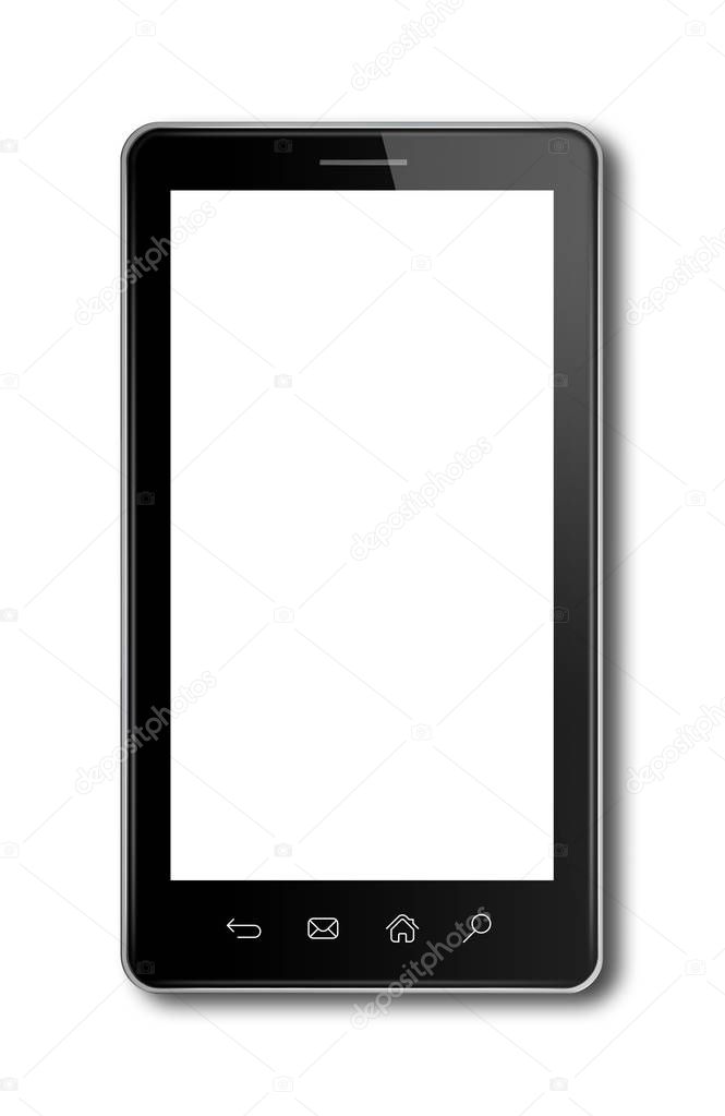 smartphone, digital tablet pc template isolated on white