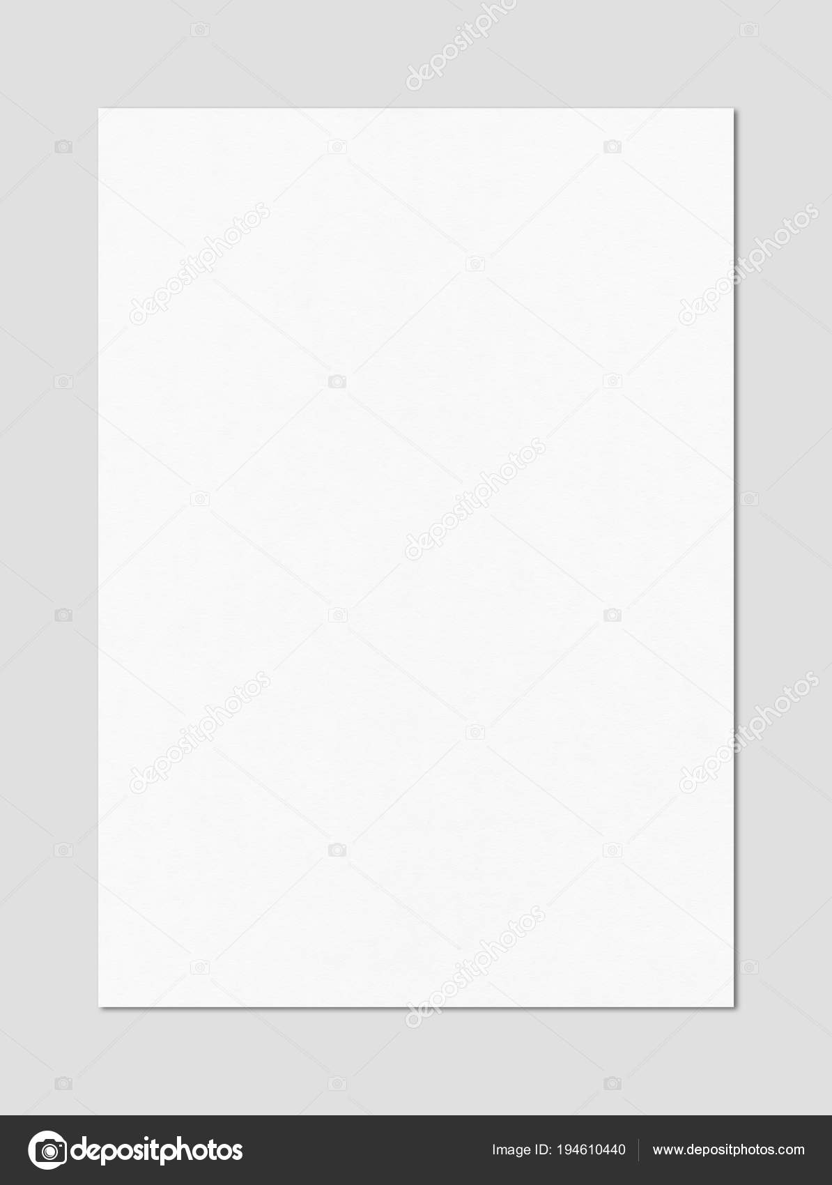 Blank White A4 paper sheet mockup template Stock Photo by ©daboost