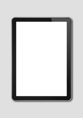 Dijital tablet pc, smartphone şablon gri izole