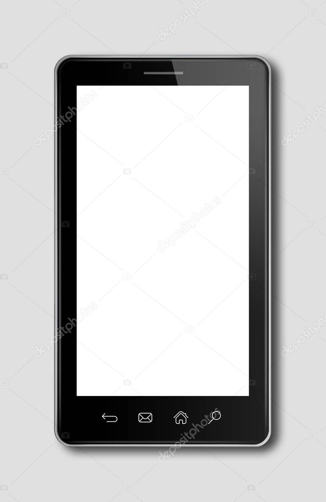 smartphone, digital tablet pc template isolated on dark grey