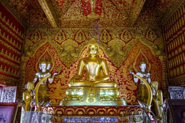 Altın Buda heykeli, Wat Buppharam tapınağı, Chiang Mai, Tayland