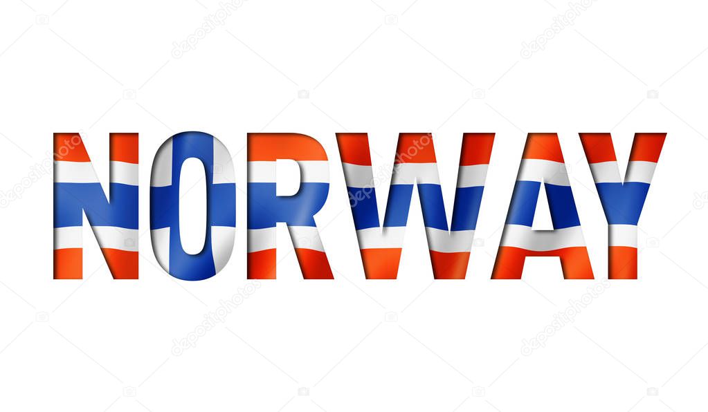 Norwegian flag text font. norway symbol background