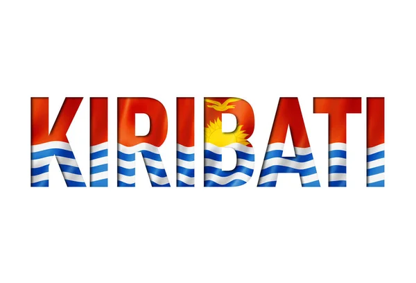 Γραμματοσειρά κειμένου σημαίας kiribati — Φωτογραφία Αρχείου