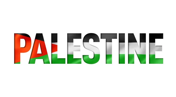 Palestine flag text font — Stock Photo, Image