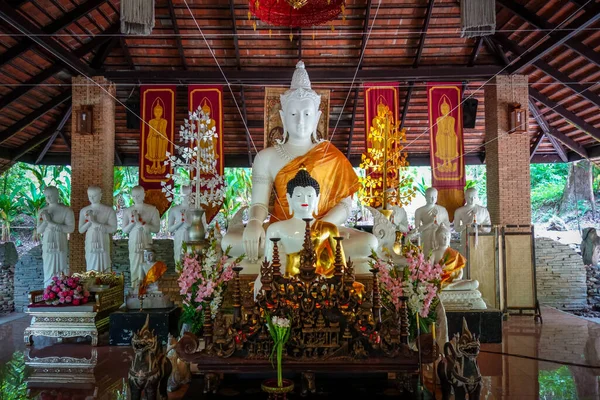 Statua di Buddha nel tempio di Wat Palad, Chiang Mai, Thailandia — Foto Stock