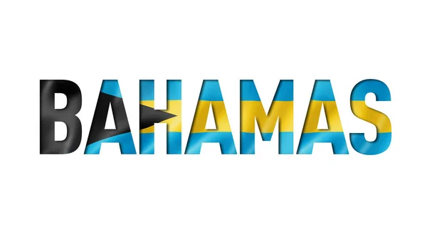 Bahamian flag text lettertype — Stockfoto