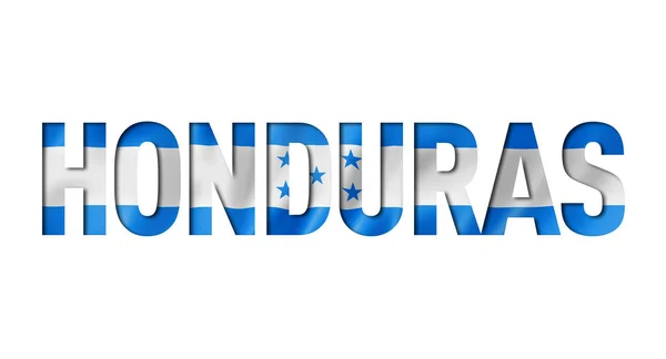 Honduras flag szöveg betűtípus — Stock Fotó