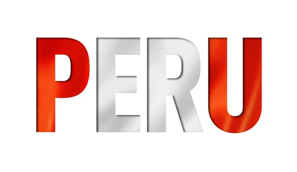 Fonte peruvian flag text — Fotografia de Stock