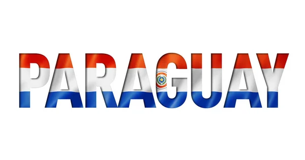 Paraguay vlag tekst lettertype — Stockfoto