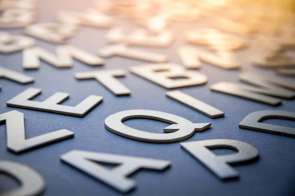 Gemengde brieven stapel close-up foto — Stockfoto