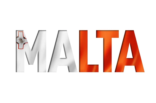 Malta flag text font — Fotografia de Stock