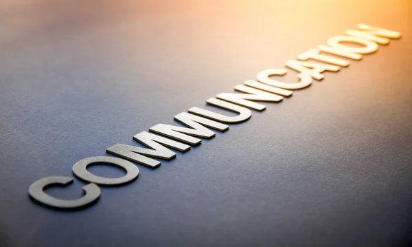 Word communication written with white solid letters — Stock Photo, Image