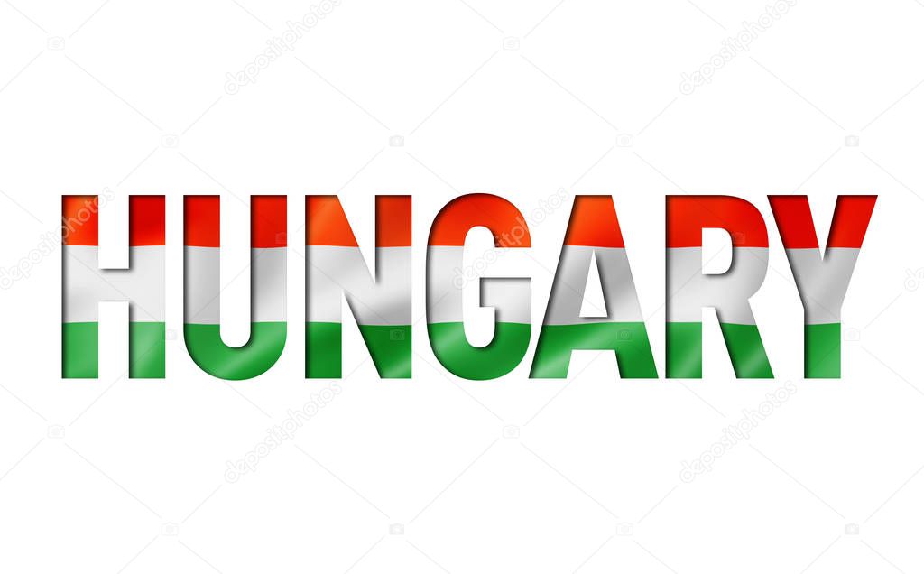 hungary flag text font